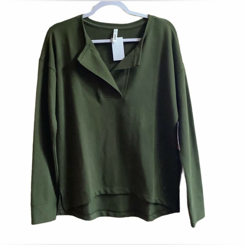 Women’s Jag Sweatshirt Tina Pullover Brushed Terry V-Neck